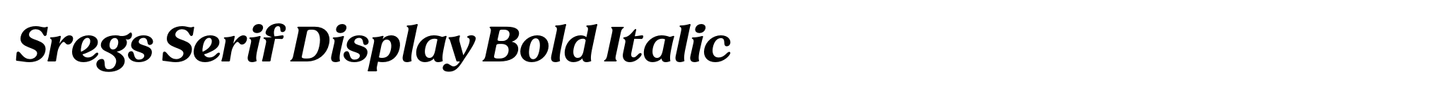 Sregs Serif Display Bold Italic image